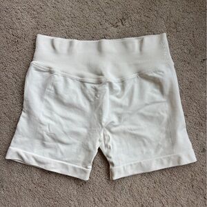 DFYNE ivory athletic shorts